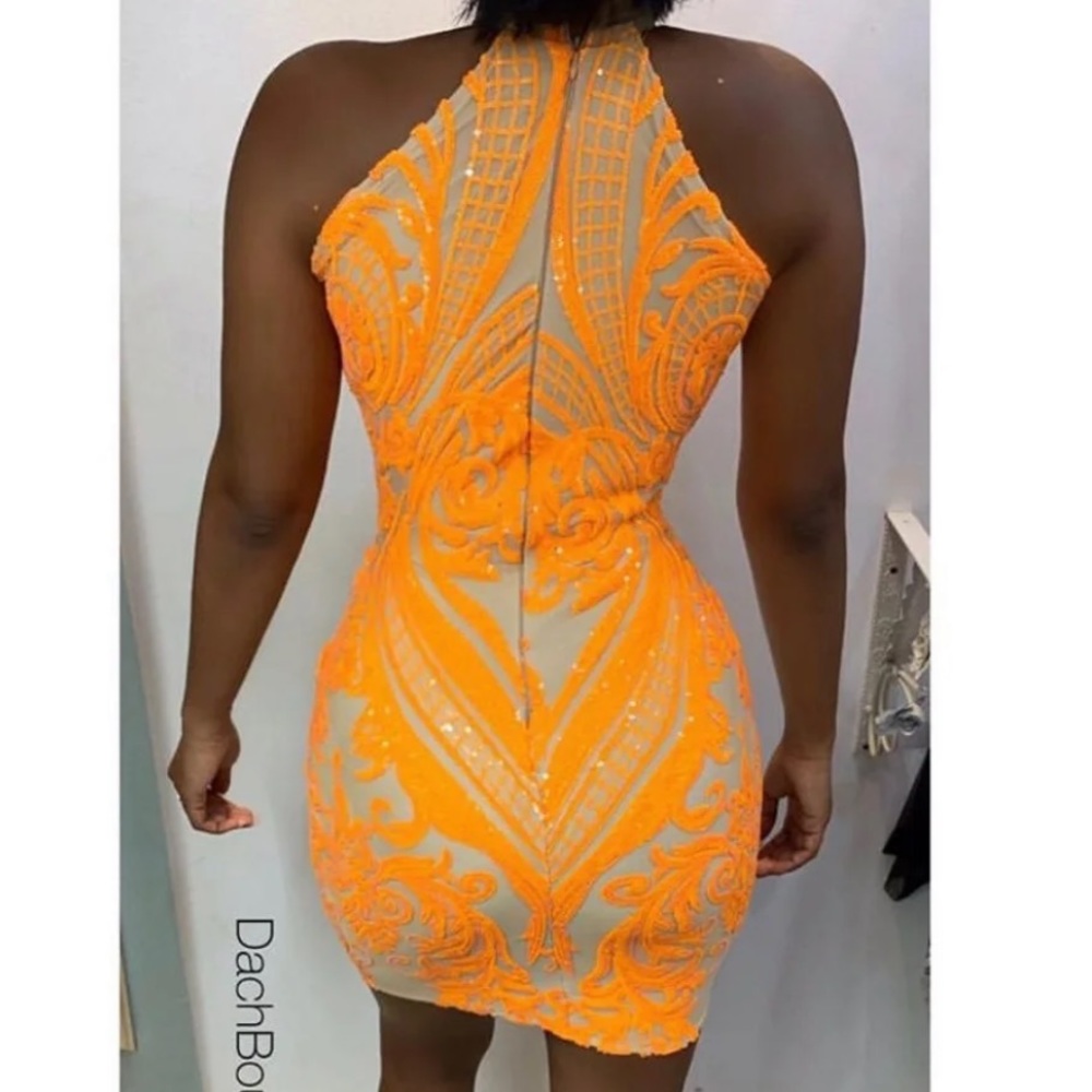 Orange Mini Dress - Picture 2 of 2